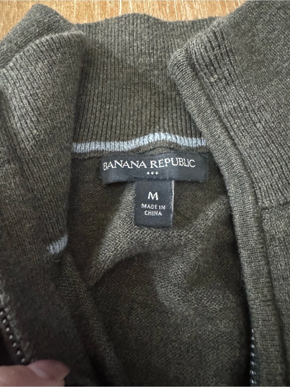 Banana Republic Dark Brown Zip-Up Sweater Jacket